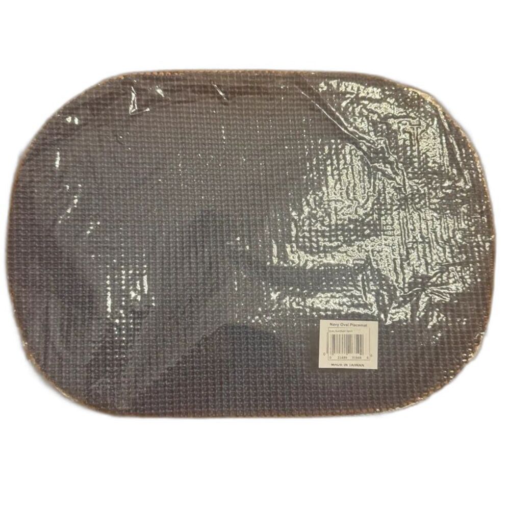 New Navy Blue Oval Textured Placemats Set of 6